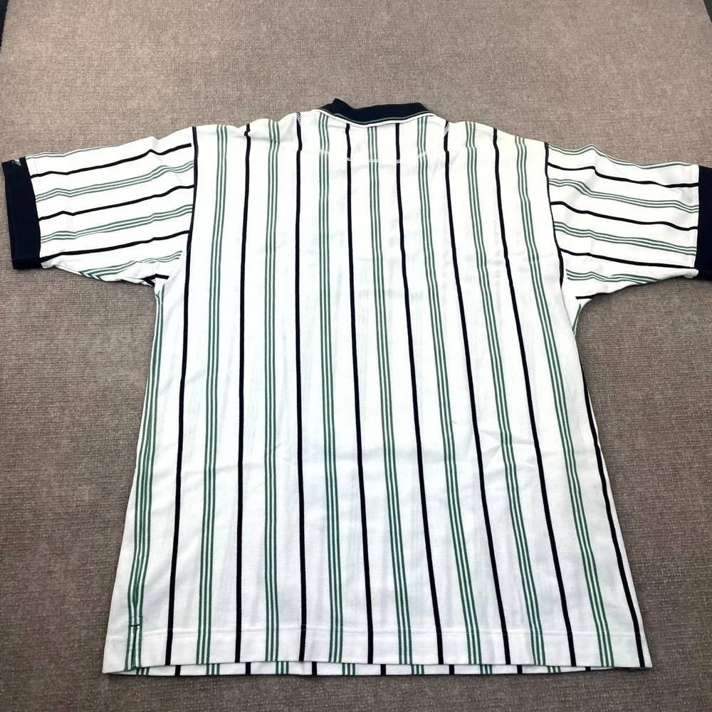 Cutter & Buck Grand Cypress Polo Shirt Mens XL White‎ Striped Cotton Performance